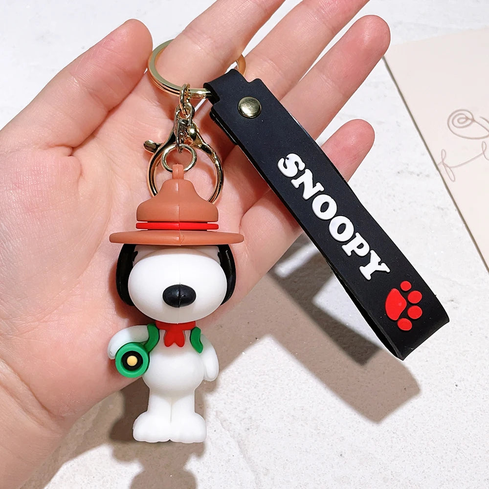 Kawaii Sanrio New Snoopy Cartoon Schoolbag Charm Pendant Bag Jewelry Car Keychain Gift for Girls Toys for Girls