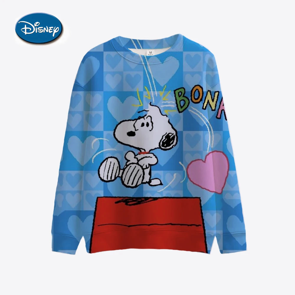 Autumn and Winter Hot-selling Disney Snoopy Sweater 3D Printing Adult Women's Spring and Autumn New Hoodie Street Casual Jumper