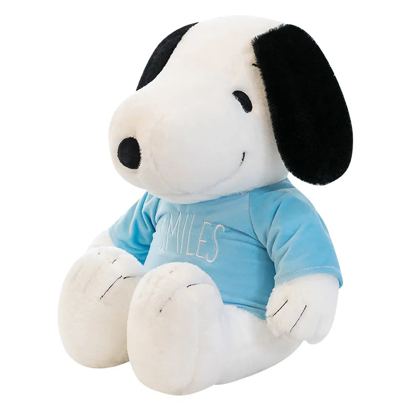 35-65cm Cute Snoopy Doll Big Ears Blue Sweater Dog Plush Toy Children's Doll Birthday Gift