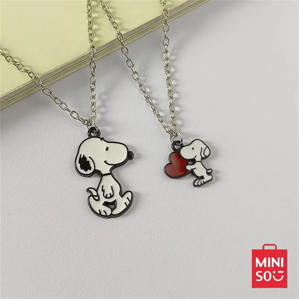 Snoopy Cartoon Kawaii Necklace Unisex Couple Best Friend Parent-Child Style Sweater Chain Children's Gift Creative Jewelry