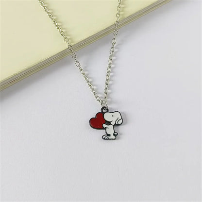 Snoopy Cartoon Kawaii Necklace Unisex Couple Best Friend Parent-Child Style Sweater Chain Children's Gift Creative Jewelry