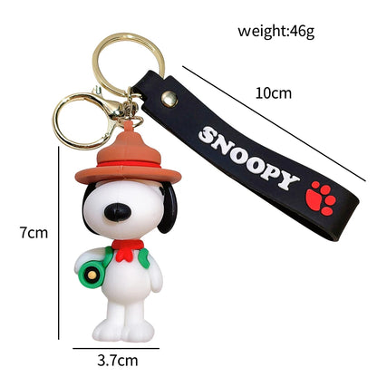 Kawaii Sanrio New Snoopy Cartoon Schoolbag Charm Pendant Bag Jewelry Car Keychain Gift for Girls Toys for Girls