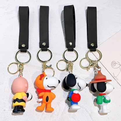 Kawaii Sanrio New Snoopy Cartoon Schoolbag Charm Pendant Bag Jewelry Car Keychain Gift for Girls Toys for Girls