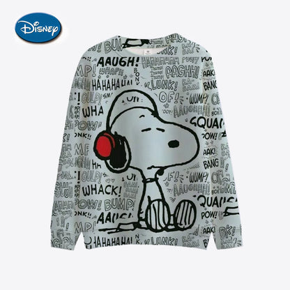 Autumn and Winter Hot-selling Disney Snoopy Sweater 3D Printing Adult Women's Spring and Autumn New Hoodie Street Casual Jumper