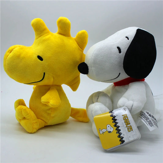 1piece 25CM Peanuts high quality Snoopy Woodstock Plush soft toys Snoopy dog animal dolls best Christmas present