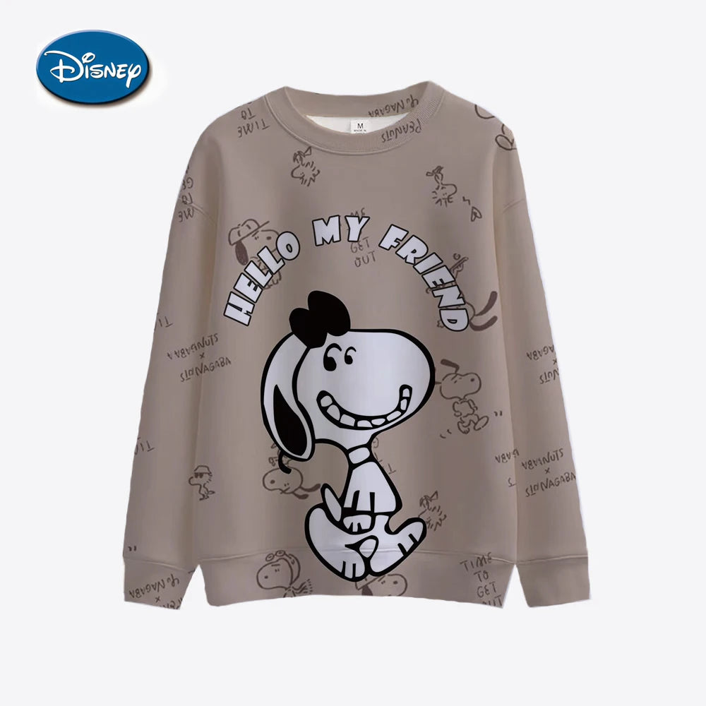 Autumn and Winter Hot-selling Disney Snoopy Sweater 3D Printing Adult Women's Spring and Autumn New Hoodie Street Casual Jumper