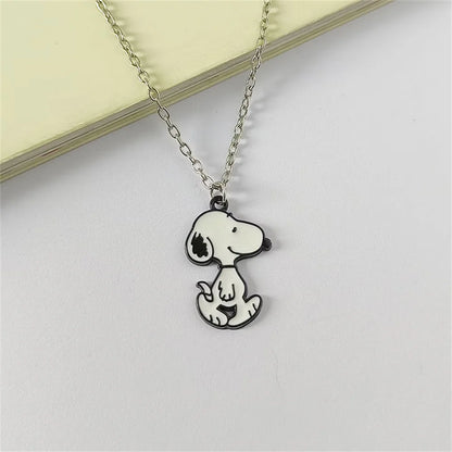 Snoopy Cartoon Kawaii Necklace Unisex Couple Best Friend Parent-Child Style Sweater Chain Children's Gift Creative Jewelry