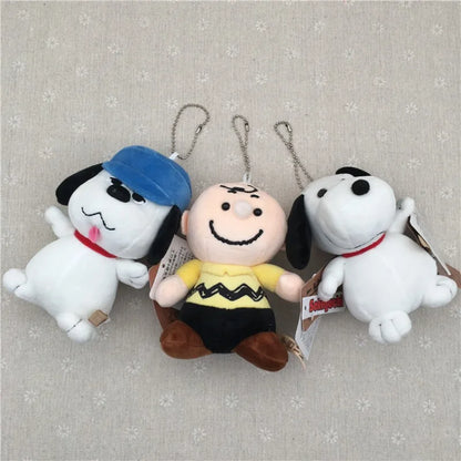 New Kawaii Snoopy Stuffed Plush Pendant Cute Backpack Bag Pendant Keychain Women's Bag Pendant Children's Birthday Gift