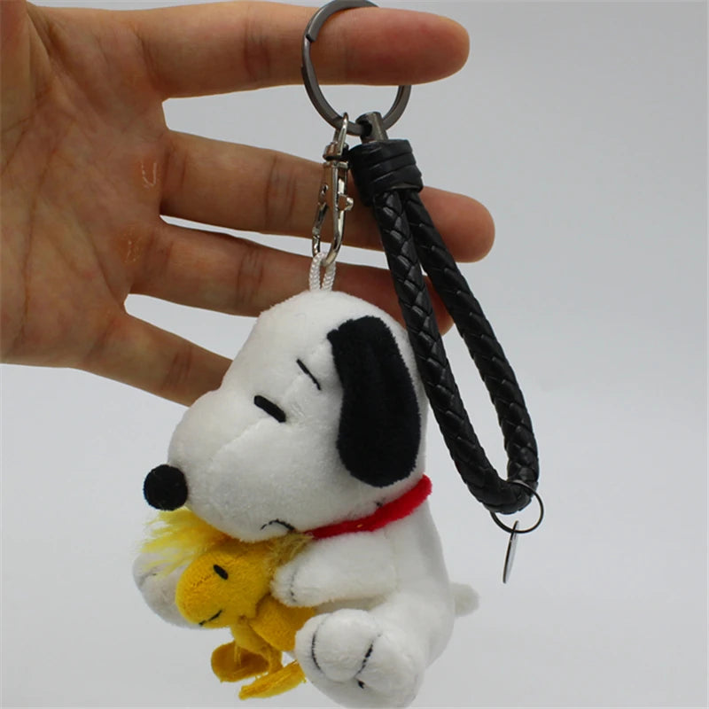 1piece high quality Snoopy and Charlie Brown Plush pendant toys Snoopy dog  KEY CHAIN animal dolls