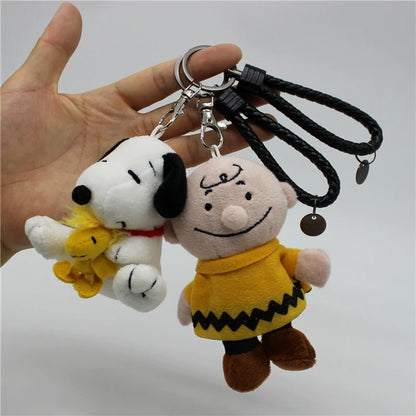 1piece high quality Snoopy and Charlie Brown Plush pendant toys Snoopy dog  KEY CHAIN animal dolls