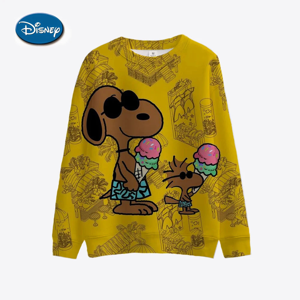 Autumn and Winter Hot-selling Disney Snoopy Sweater 3D Printing Adult Women's Spring and Autumn New Hoodie Street Casual Jumper