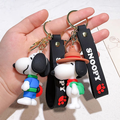 Kawaii Sanrio New Snoopy Cartoon Schoolbag Charm Pendant Bag Jewelry Car Keychain Gift for Girls Toys for Girls