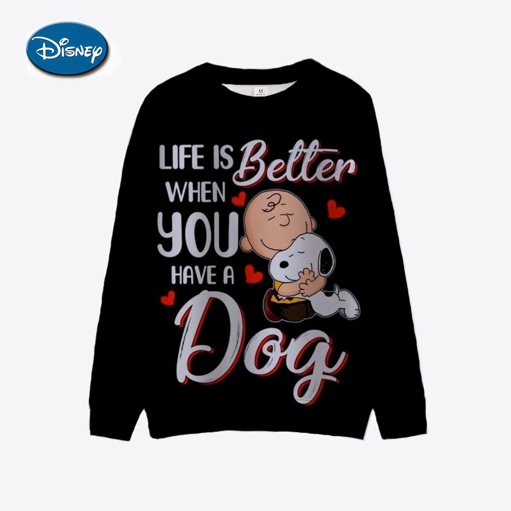 Autumn and Winter Hot-selling Disney Snoopy Sweater 3D Printing Adult Women's Spring and Autumn New Hoodie Street Casual Jumper