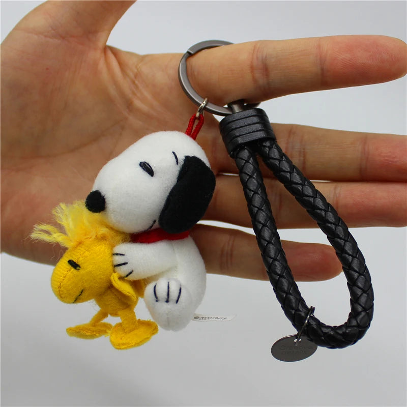 1piece high quality Snoopy and Charlie Brown Plush pendant toys Snoopy dog  KEY CHAIN animal dolls